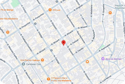 Mapa até a Rua Girassol, 365, Vila Madalena, São Paulo